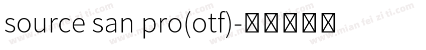 source san pro(otf)字体转换
